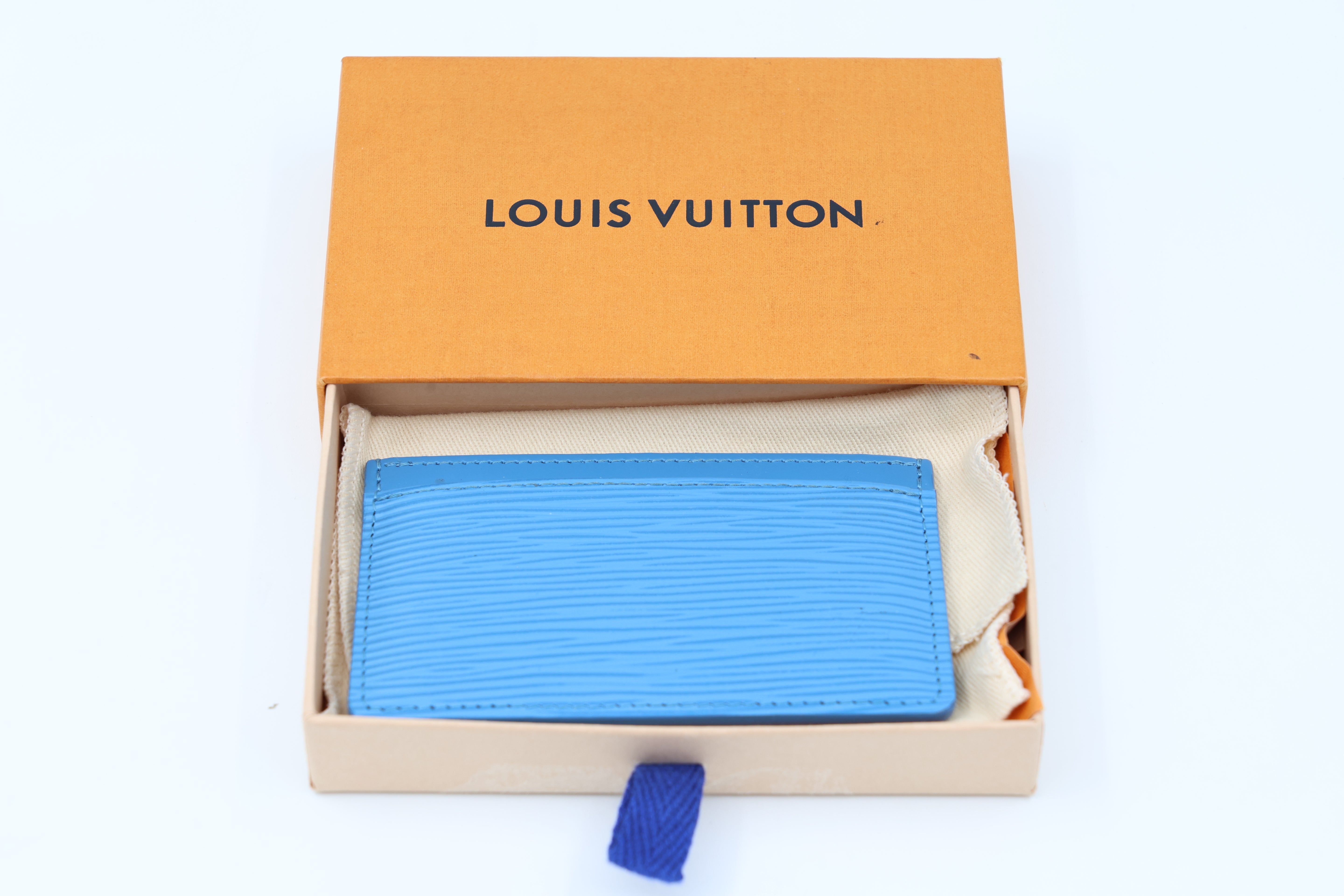 Louis Vuitton Epi Blue Cardholder LE