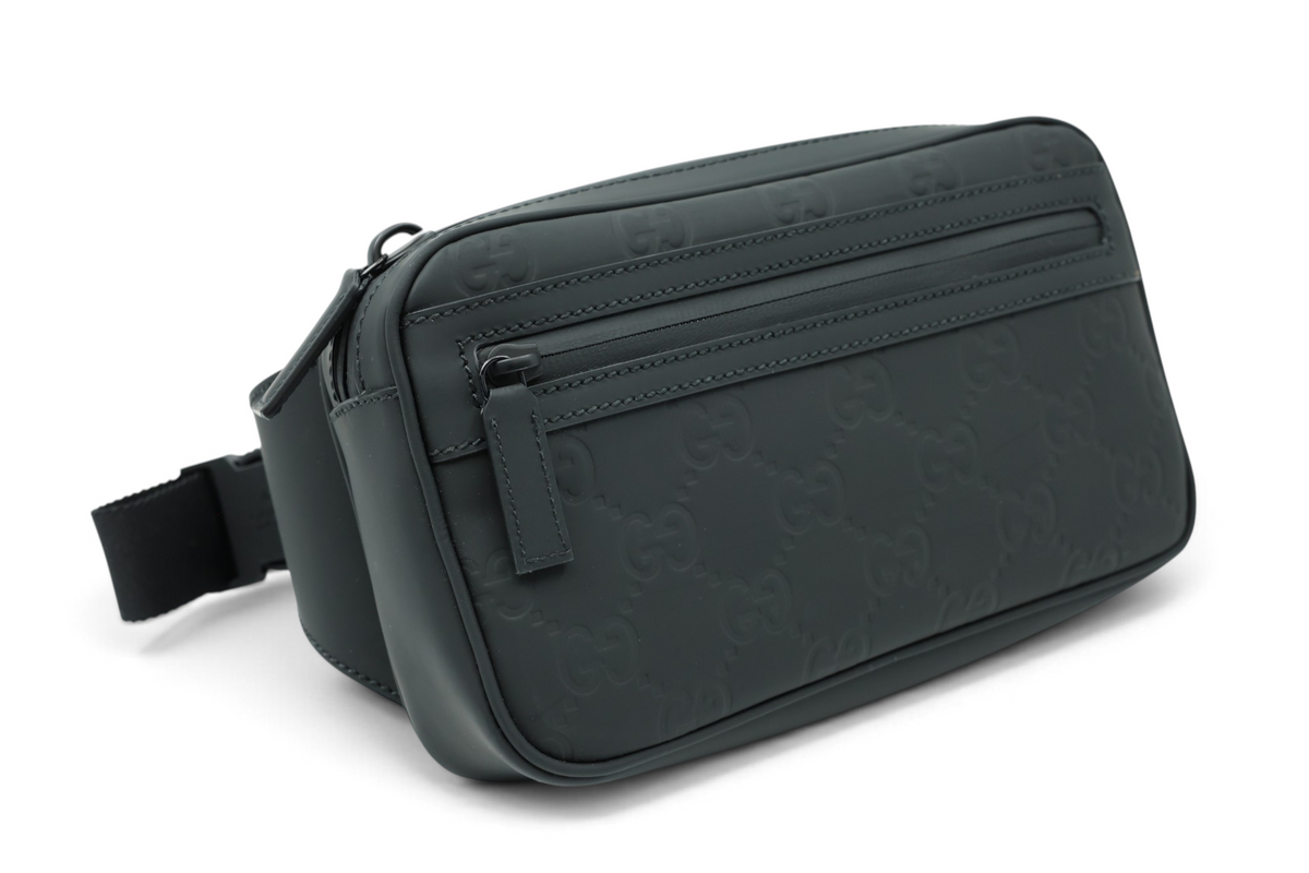Gucci Black Leather Effect Leather Bumbag