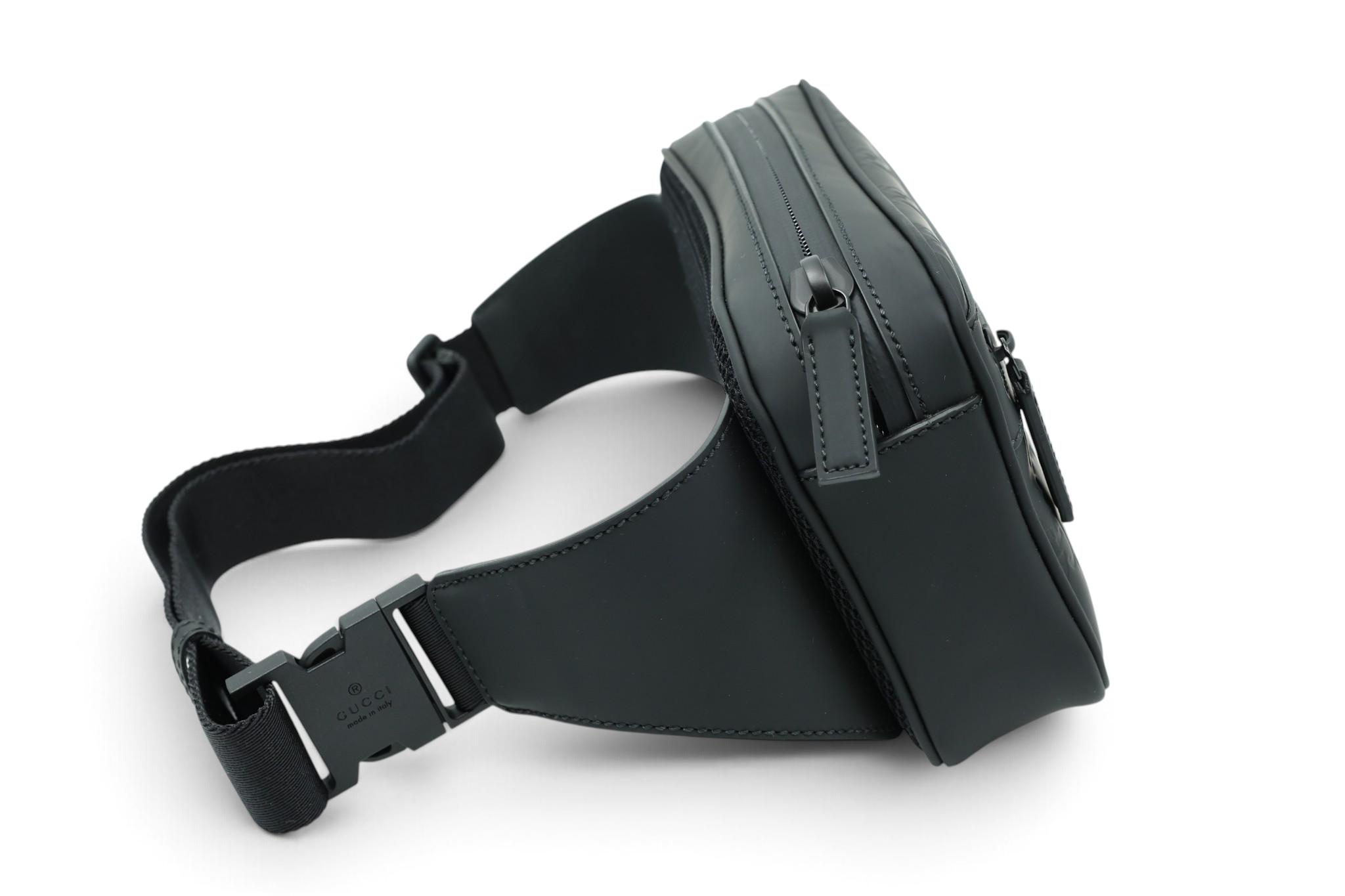 Gucci Black Leather Effect Leather Bumbag