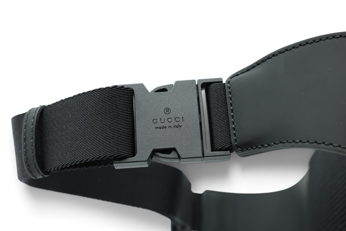 Gucci Black Leather Effect Leather Bumbag