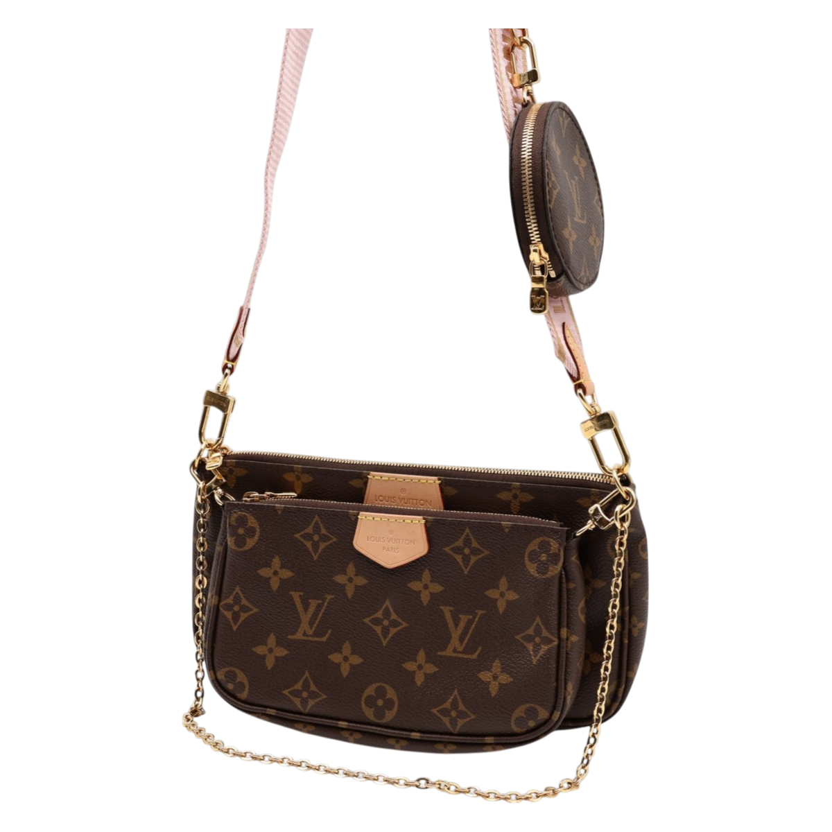 Louis Vuitton Multi Pochette (pink strap)